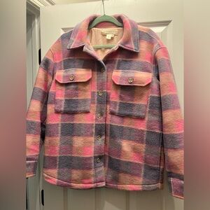Pink and Purple Plaid Shacket